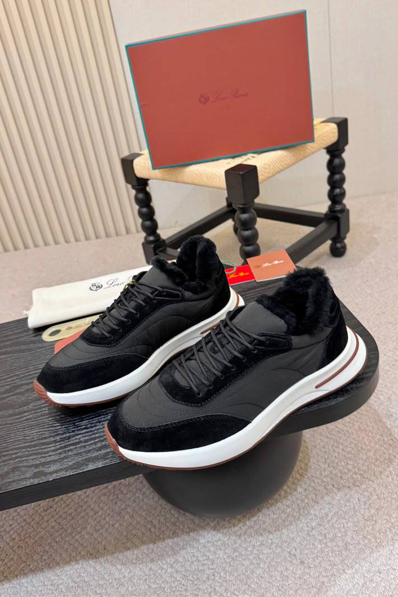 Loro Piana Кроссовки с мехом Week End Walk Evo premium