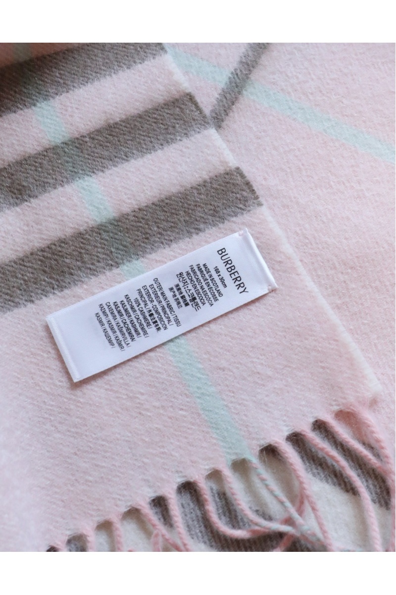 Burberry Шарф two-tone Check premium 168x30 см - Pink