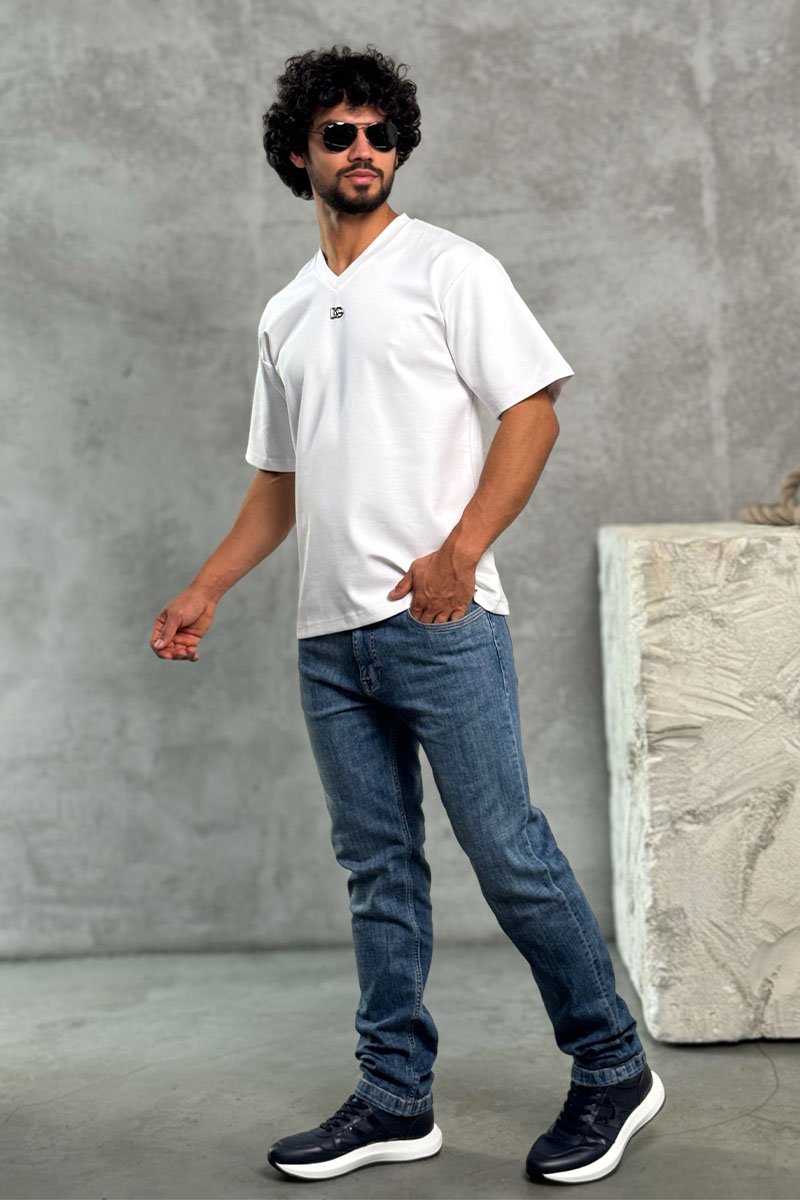 Dоlсе & Gаbbаnа Белая оверсайз футболка logo-plaque