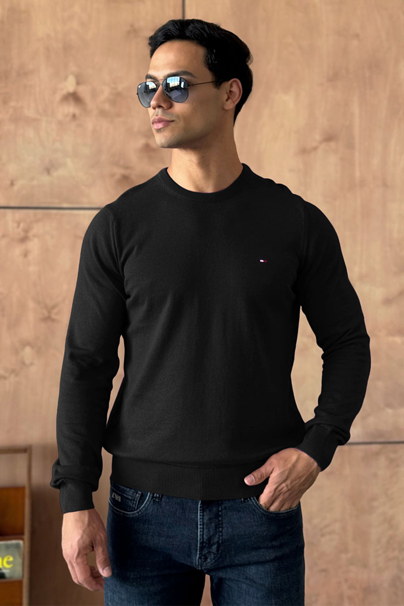 Tommy Hilfiger Мужская кофта чёрного цвета logo-embroidered