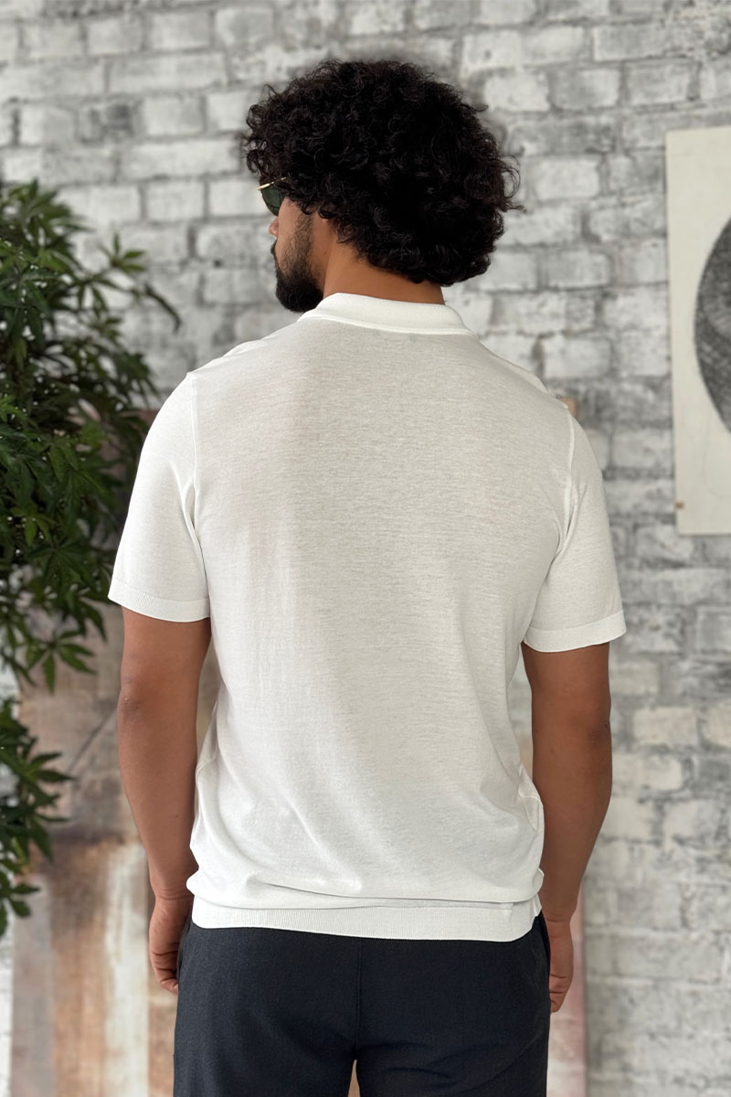 Loro Piana Мужское белое поло