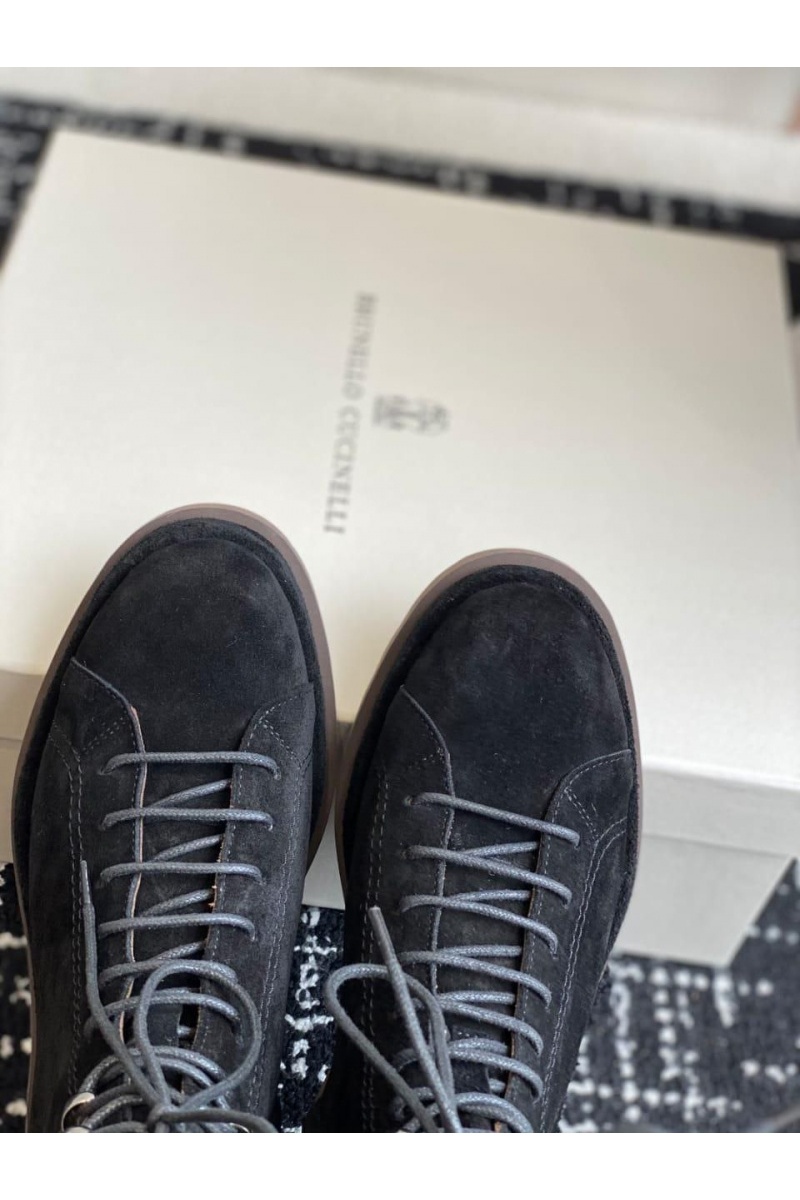 Designer Женские замшевые ботинки Premium - Black