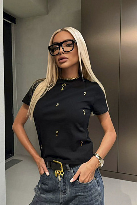 Женская футболка premium - Black