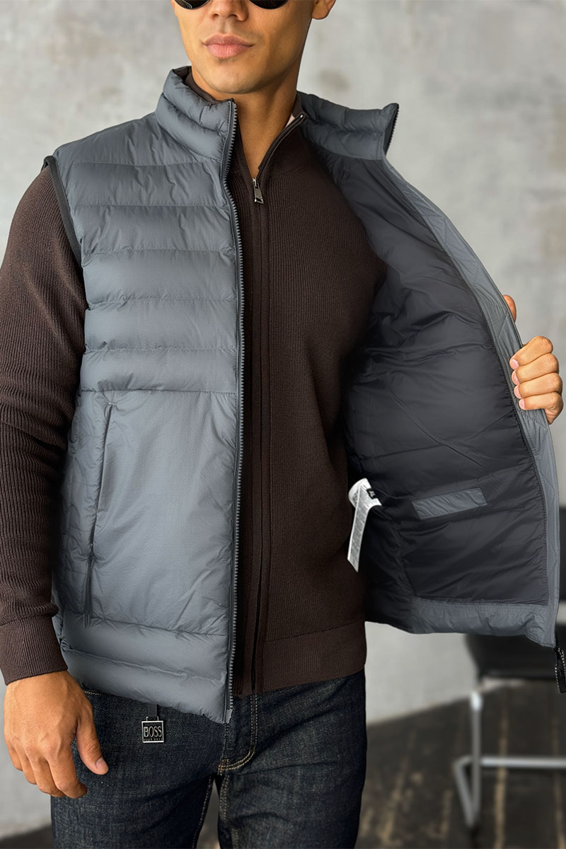 Stone Island Мужской жилет серого цвета compass badge