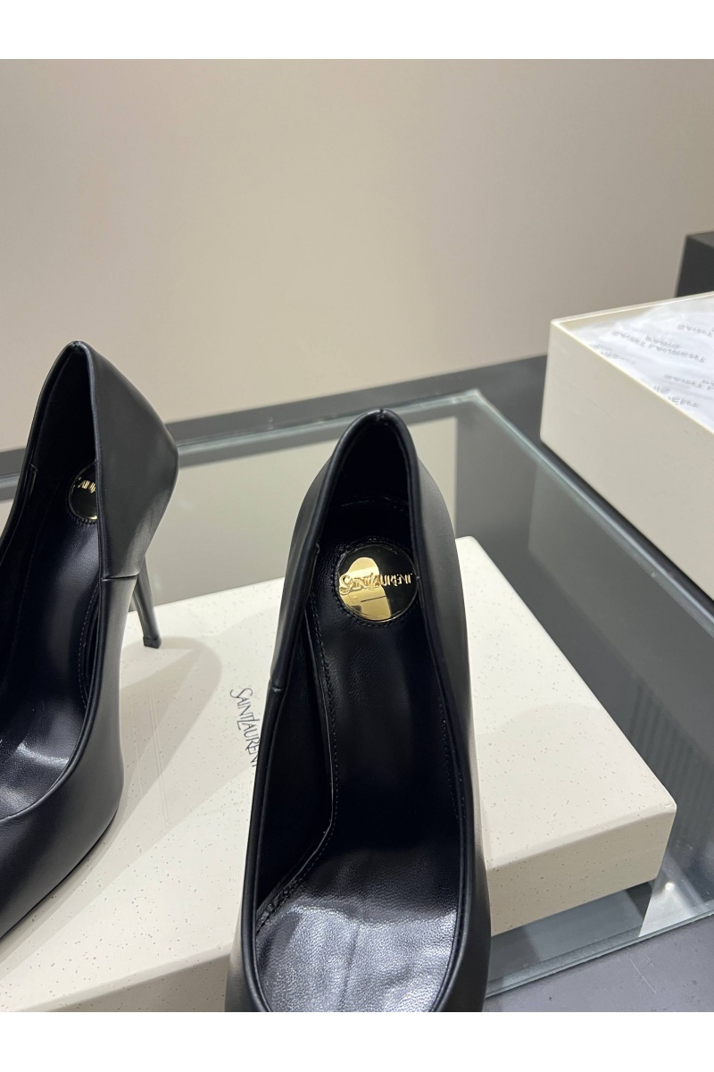 Yves Saint Laurent Женские кожаные туфли на каблуке premium