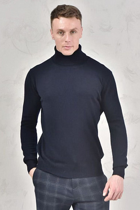Мужская водолазка Premium - Black Blue