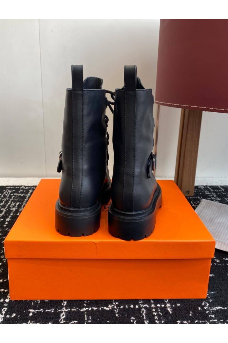 Hermes Женские кожаные ботинки Land Ankle premium