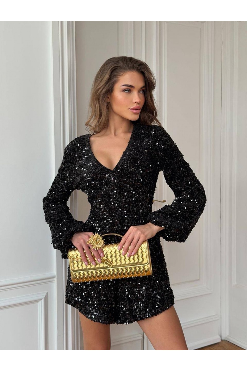 MIU MIU Женский костюм в пайетках с открытой спинкой