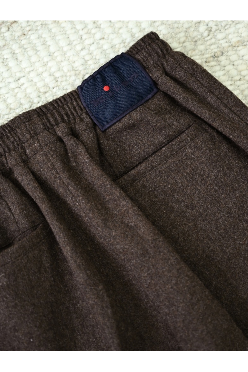 Kiton Мужские коричневые брюки premium
