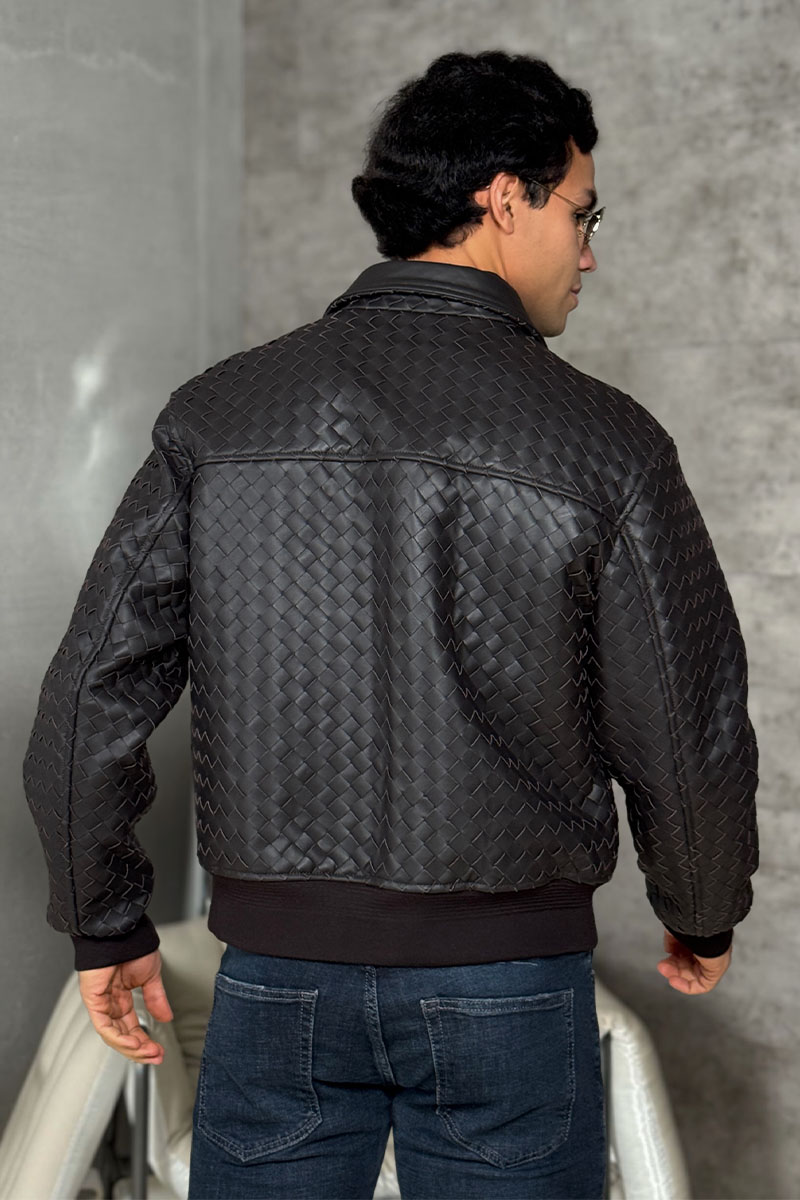 Bottega Veneta Мужская кожаная куртка premium