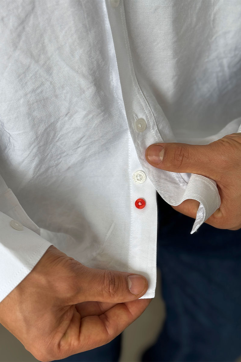 Hermes Мужская рубашка H embroidered - White 