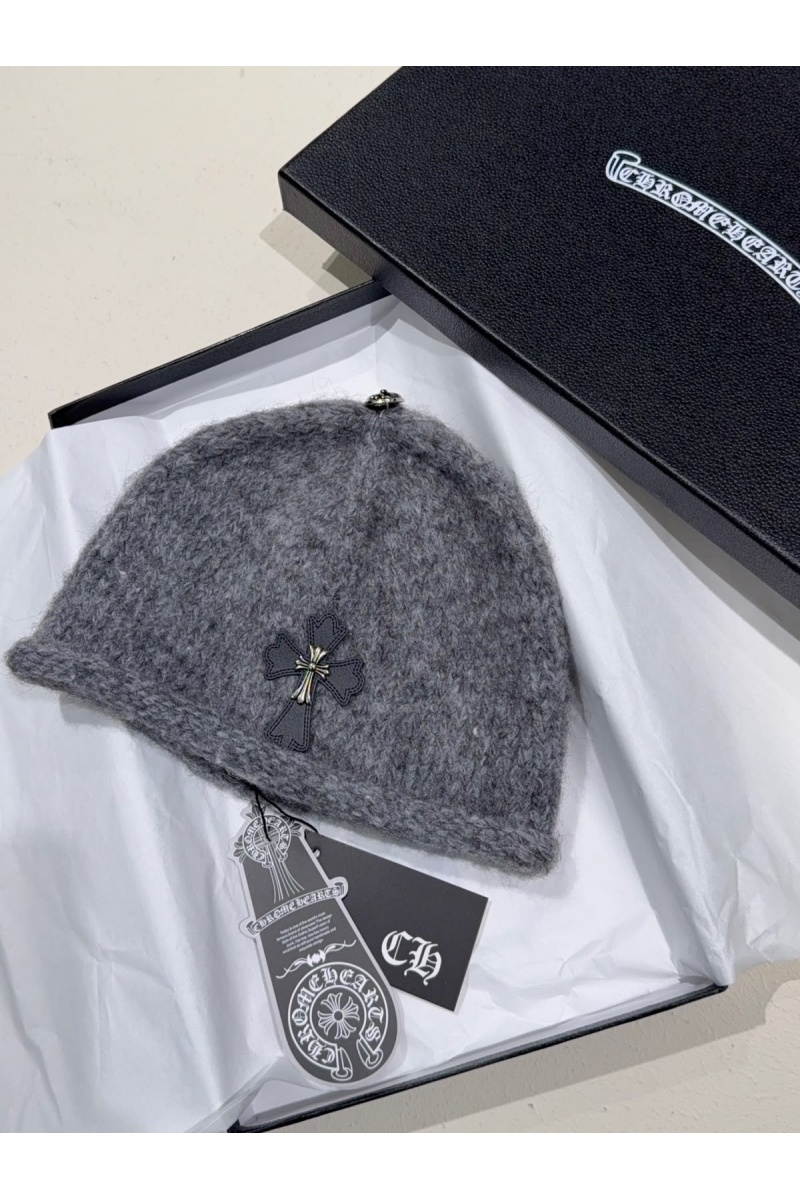 Chrome Hearts Шапка серого цвета 