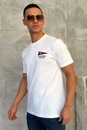 Мужская футболка flag logo - White