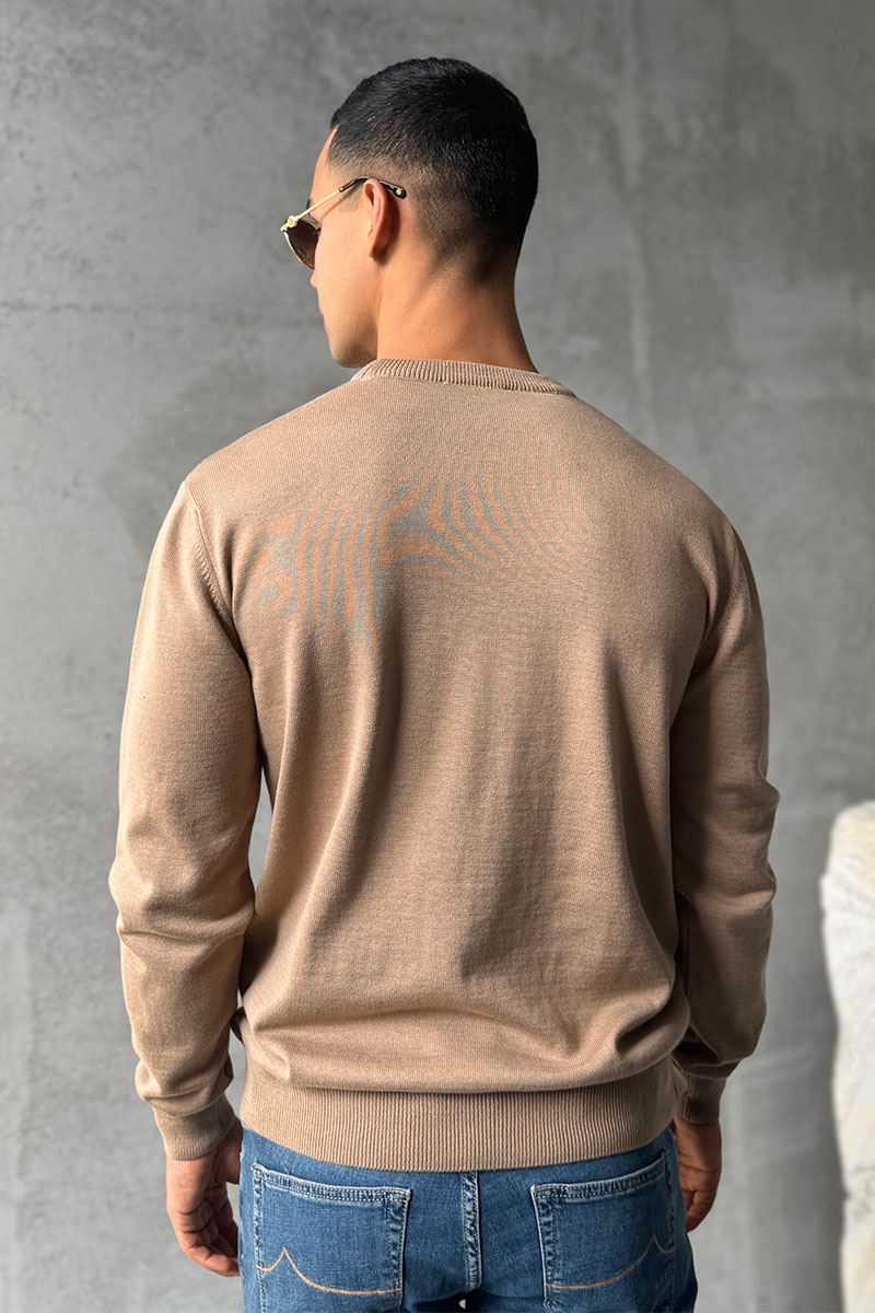 Burberry Мужской джемпер logo-intarsia - Beige 