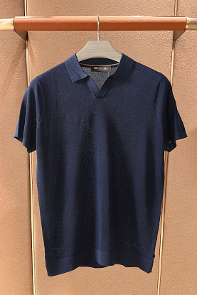 Мужское поло premium - Navy