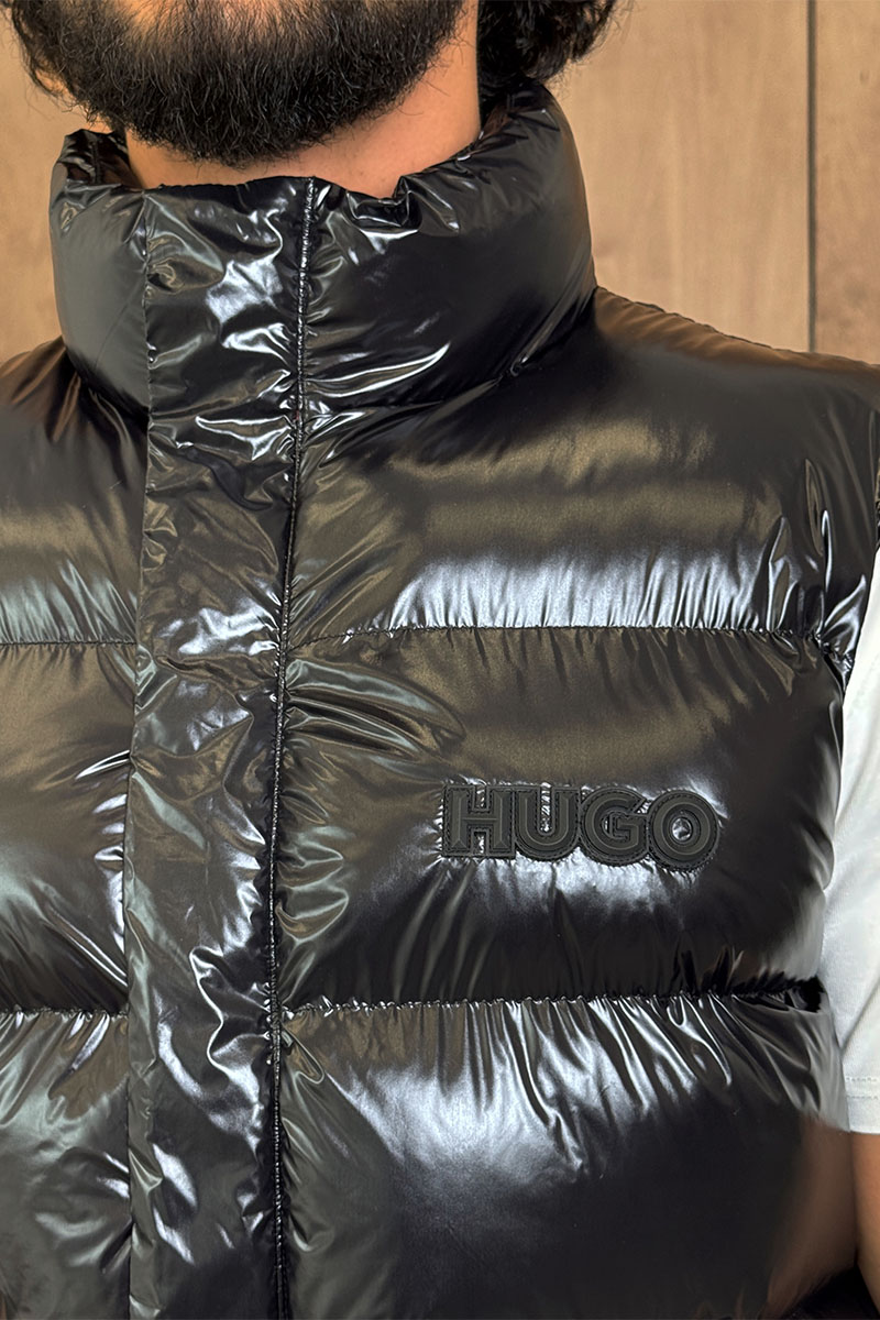 Hugо Воss Мужской чёрный жилет 