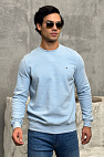 Мужской свитшот голубого цвета 