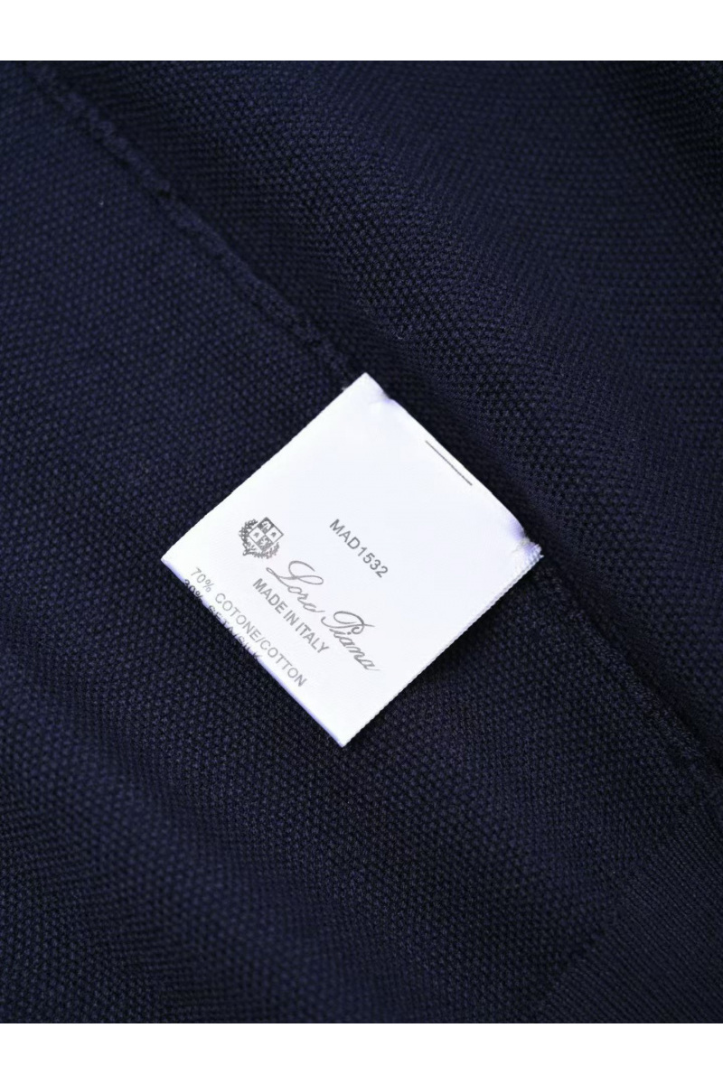 Loro Piana Мужская тёмно-синяя футболка premium