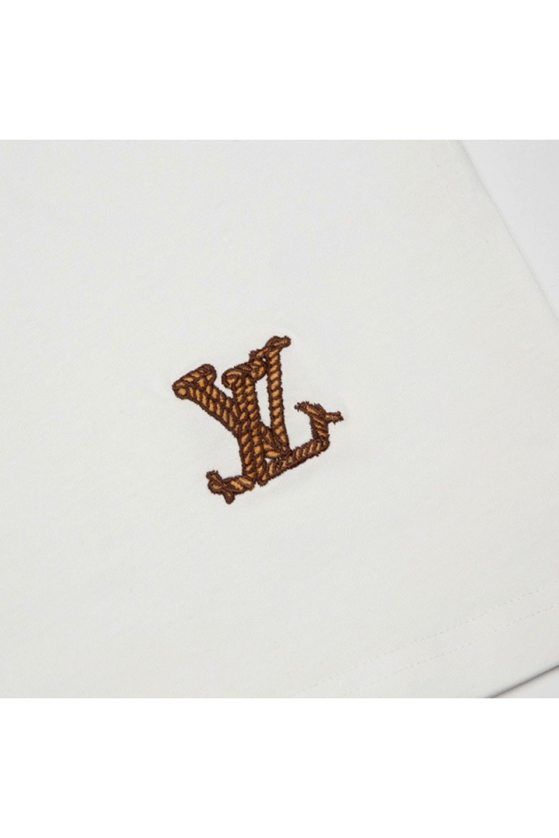 Lоuis Vuittоn Белая оверсайз футболка Premium graphic embroidery