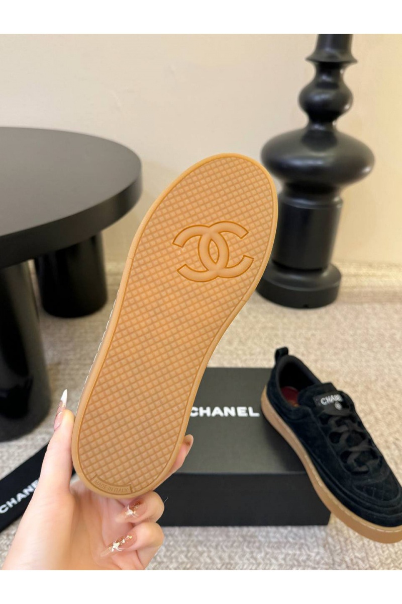 Chаnеl Женские замшевые кроссовки premium