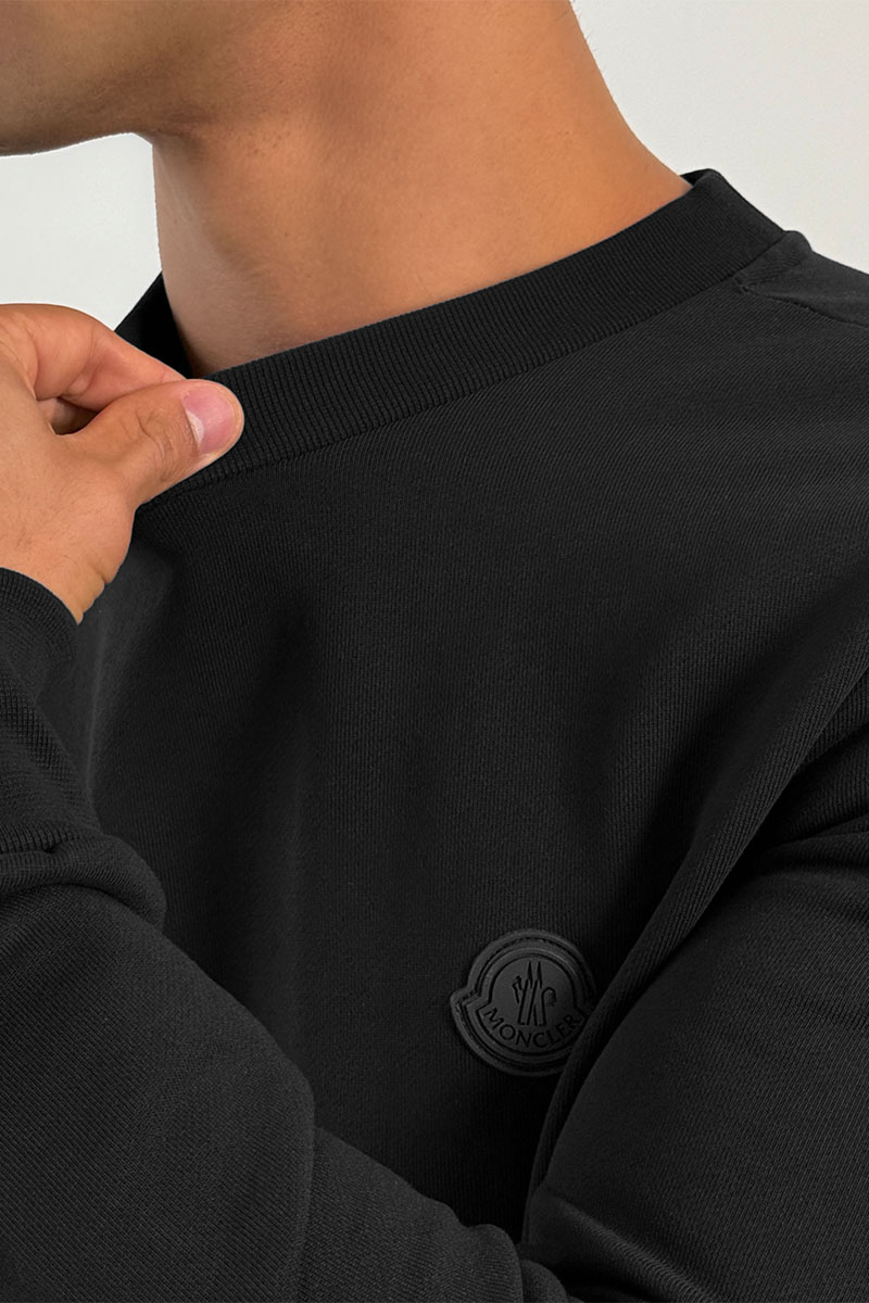 Moncler Мужской чёрный свитшот logo-print