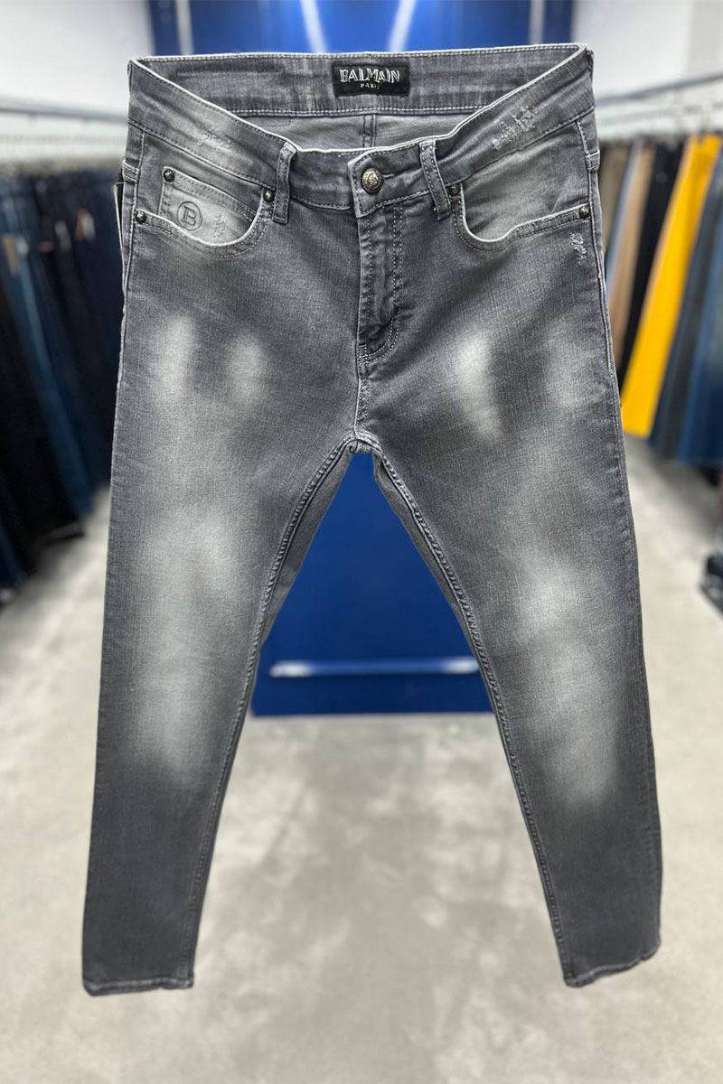 Balmain Мужские серые джинсы 