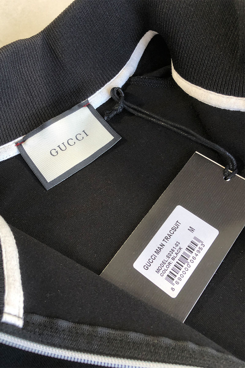 Gucci Мужской брендовый костюм чёрного цвета