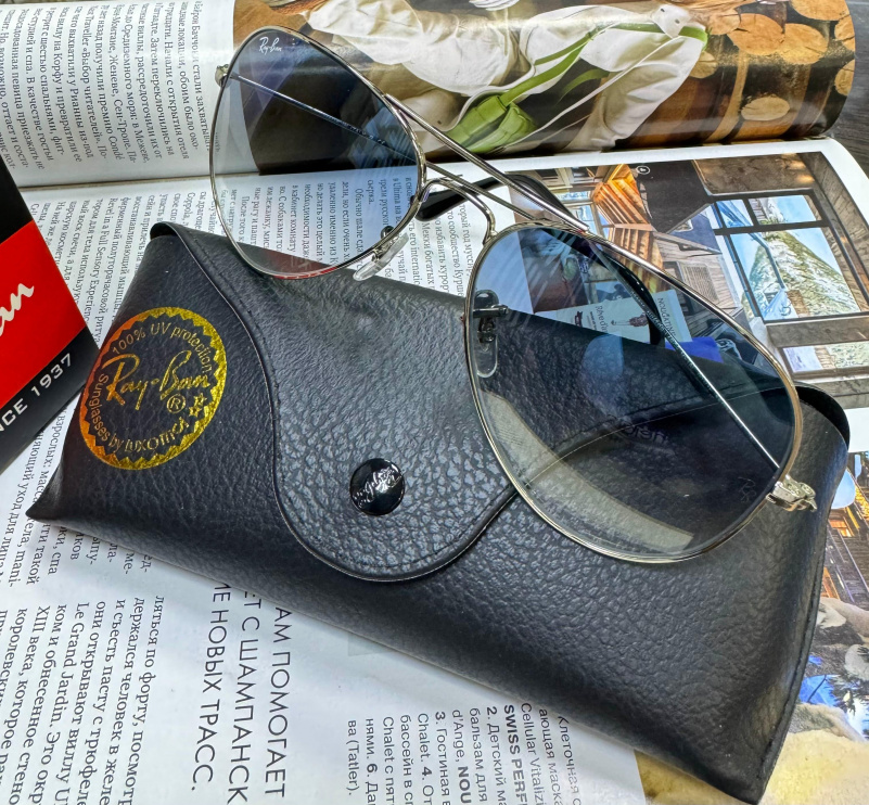 Ray Ban Солнцезащитные очки Aviator Large Metal - Blue