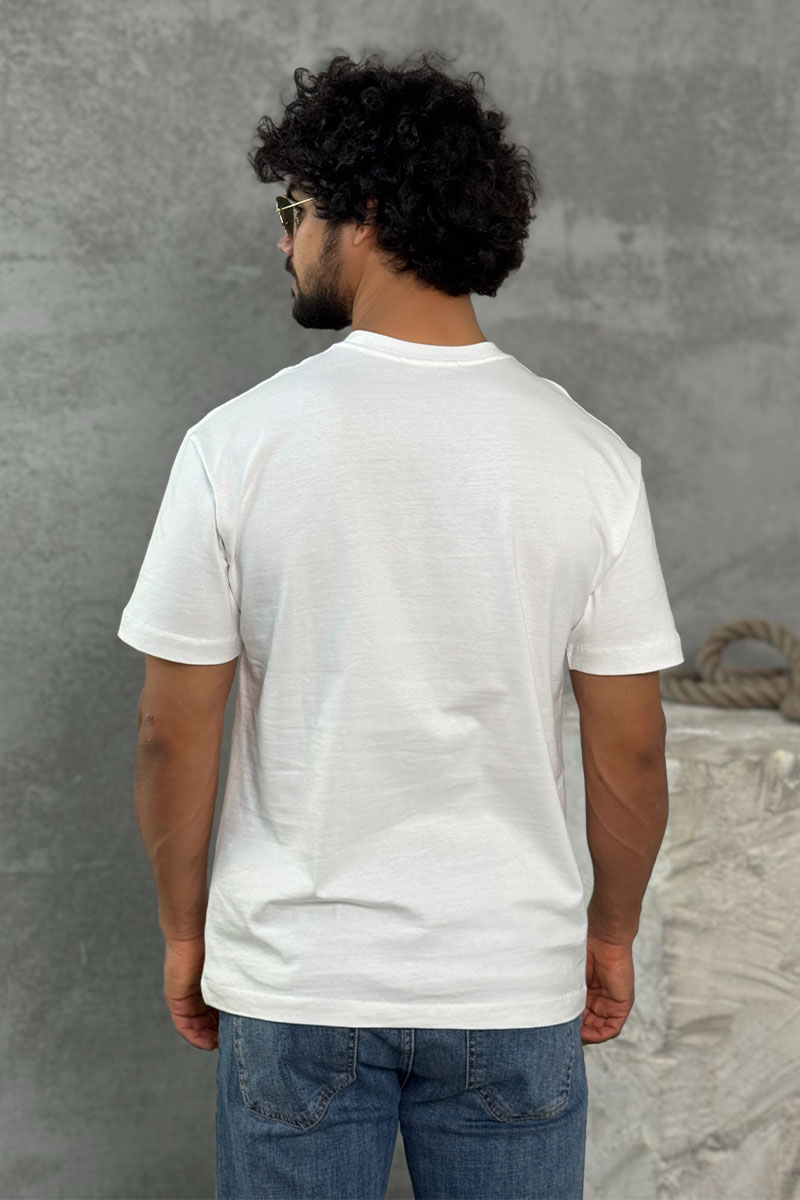 Amiri Футболка белого цвета staggered logo 