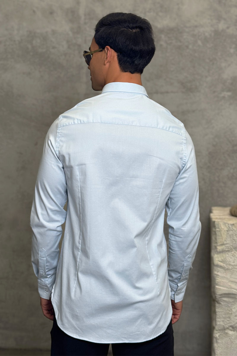 Burberry Мужская рубашка logo-embroidered - Blue 