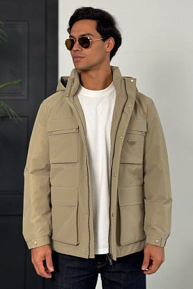 Мужская куртка logo-plaque - Beige 