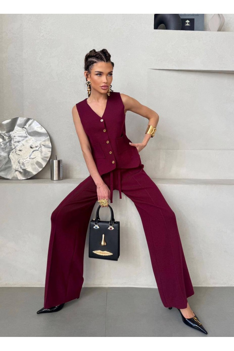 Schiaparelli Женский бордовый костюм premium