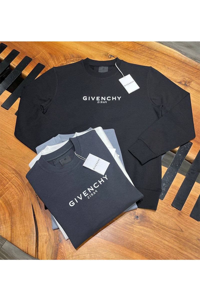 Givenchy Мужской чёрный свитшот reverse logo