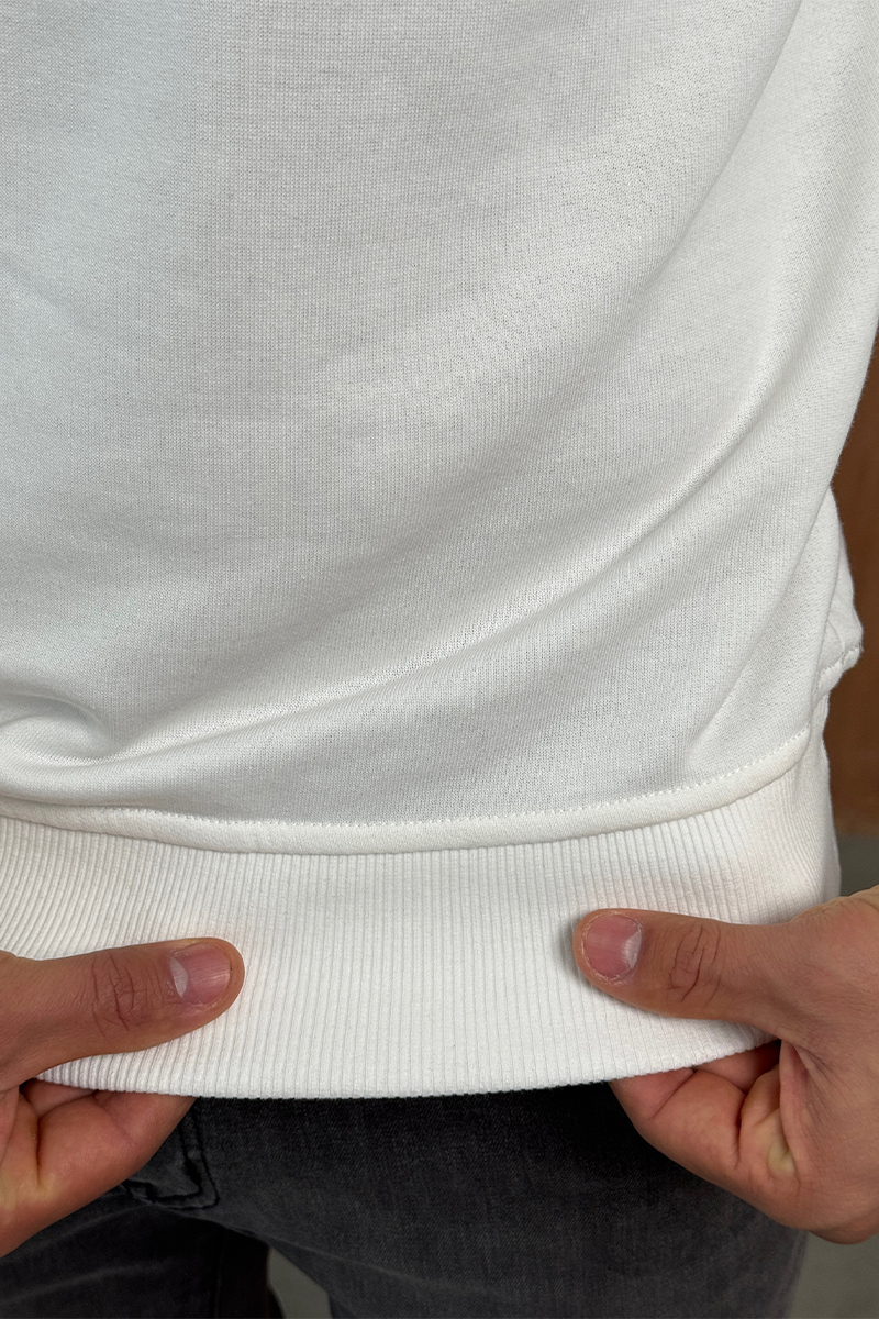 Prada Мужской белый свитшот Linea Rossa logo