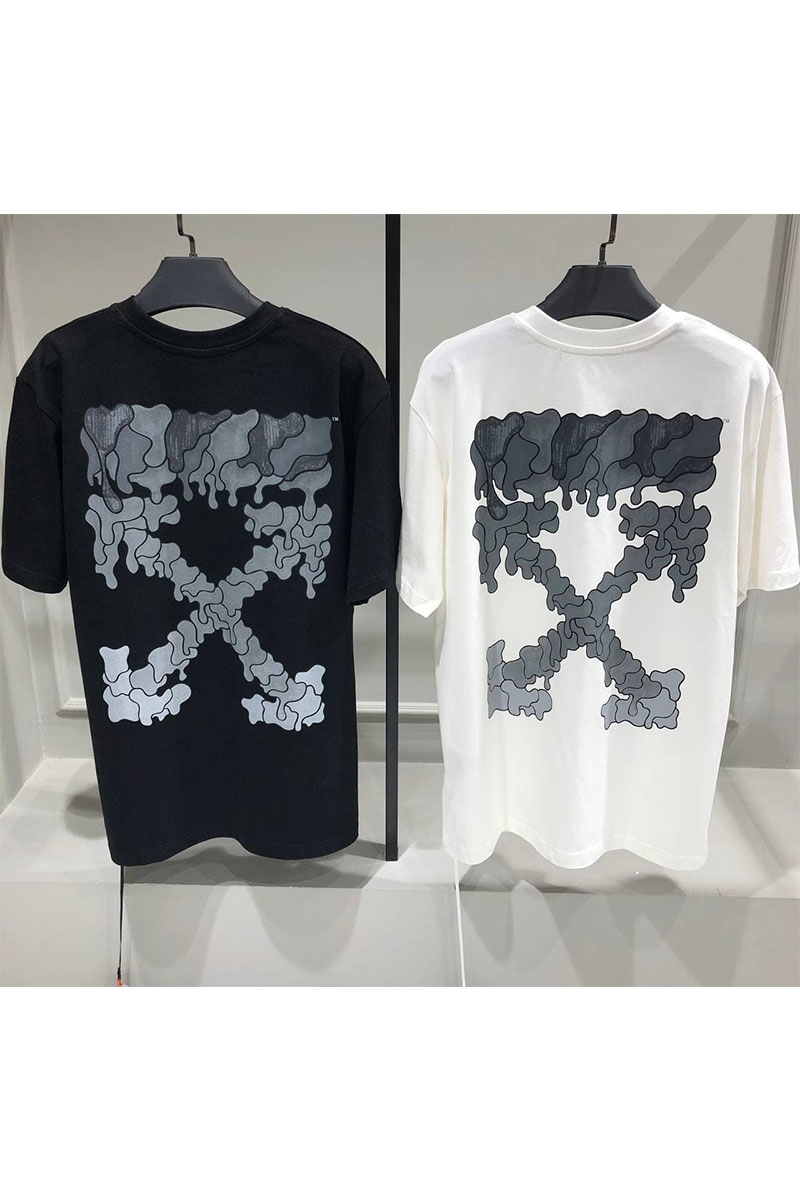 Off-White Белая оверсайз футболка 21SS Black Marker