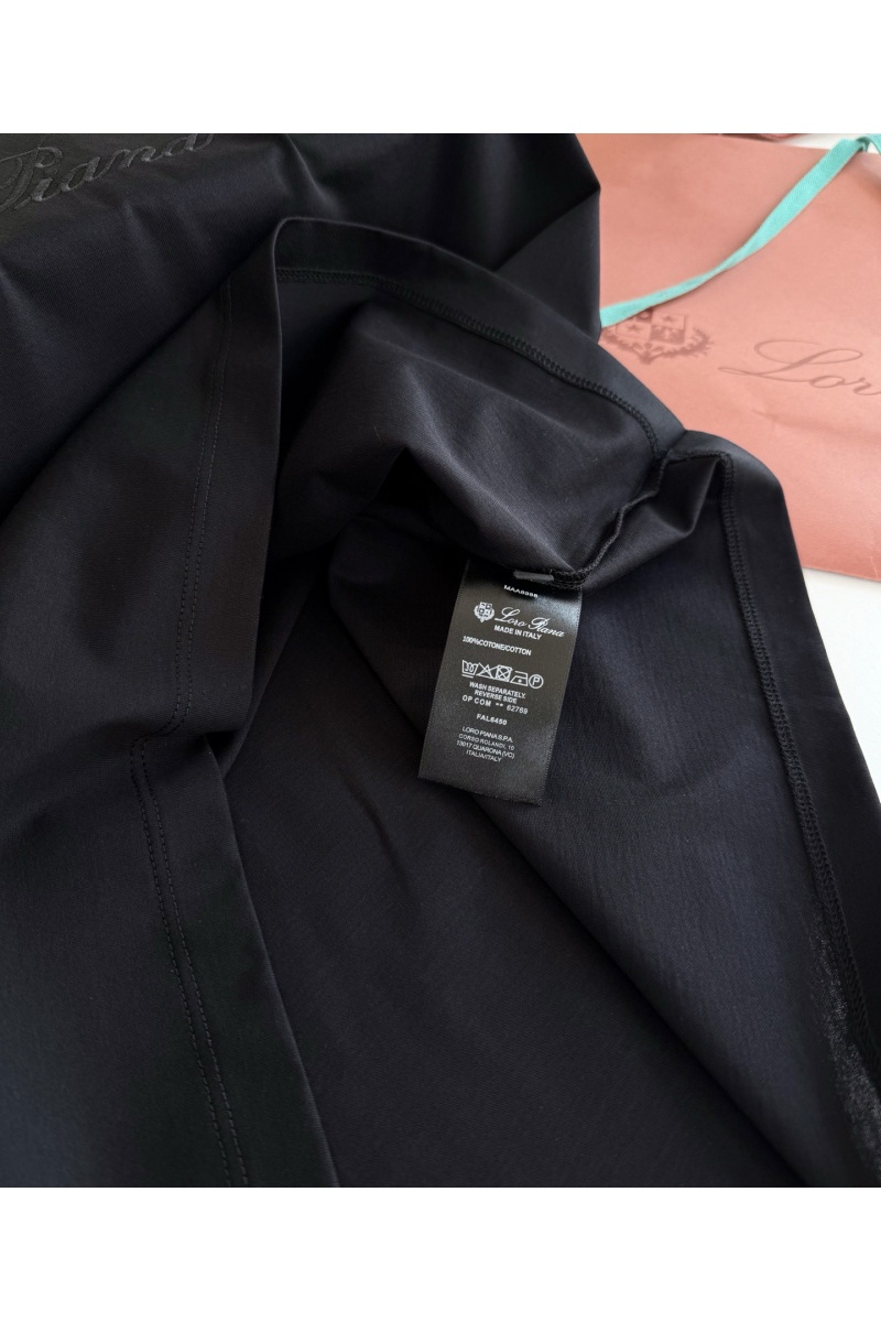 Loro Piana Мужская чёрная футболка premium