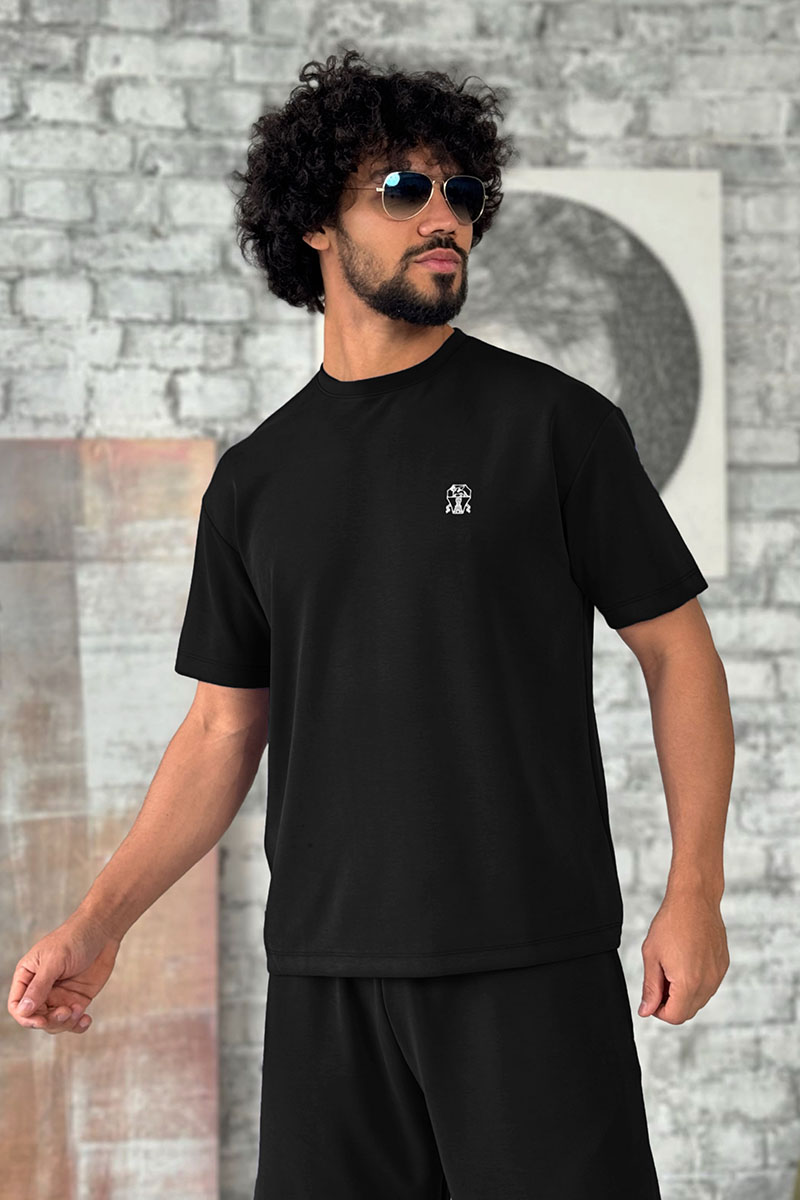Designer Мужская чёрная футболка 