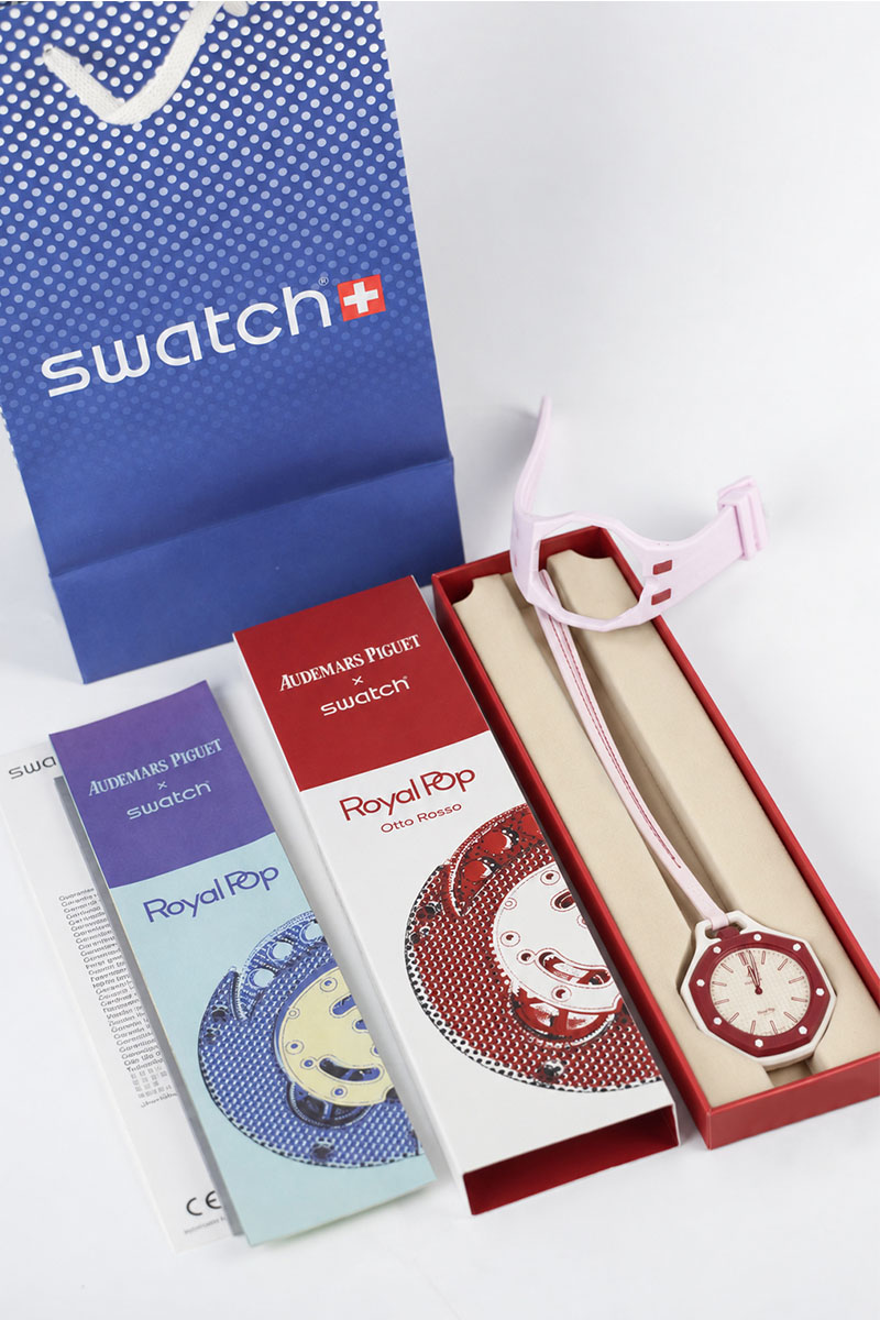 Designer Clothing Часы Audemars Piguet x Swatch "Royal Pop" Otto Rosso premium