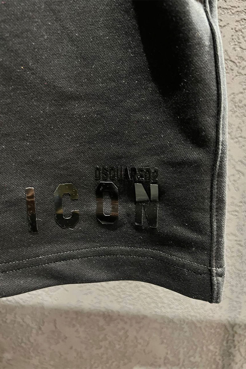 Dsquared2 Мужские чёрные шорты ICON-logo