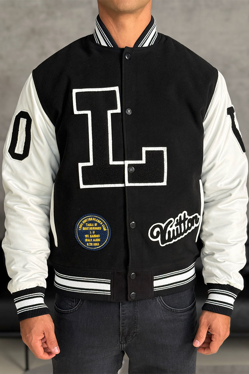 Lоuis Vuittоn Мужской чёрный бомбер Baseball multi-patch