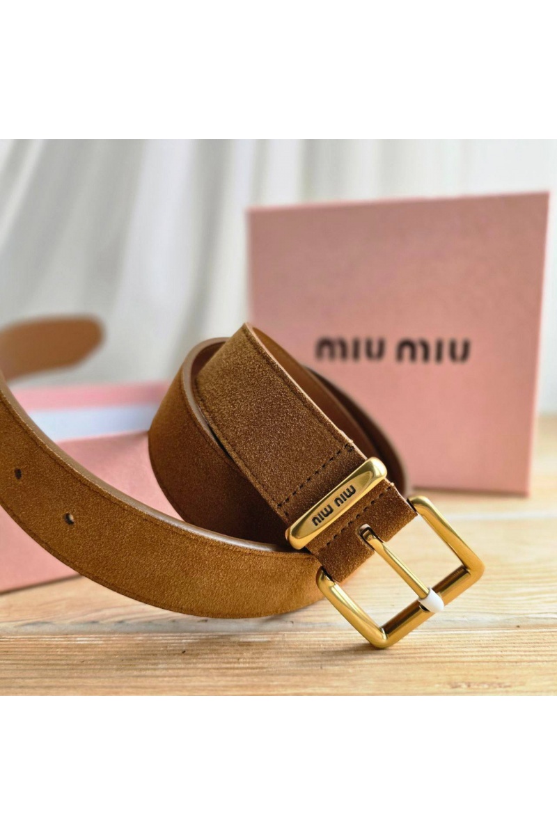 MIU MIU Замшевый ремень - длина 80 / 85 см