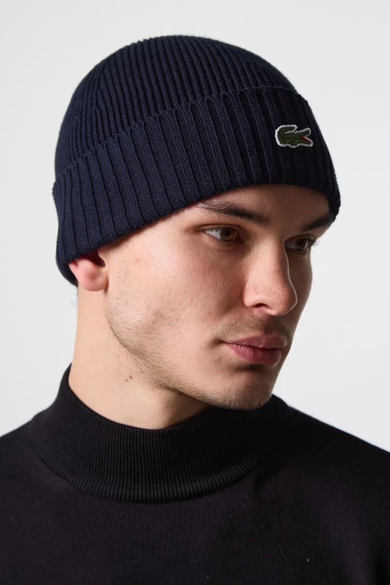 Lacoste Шапка синего цвета logo-embroidered 