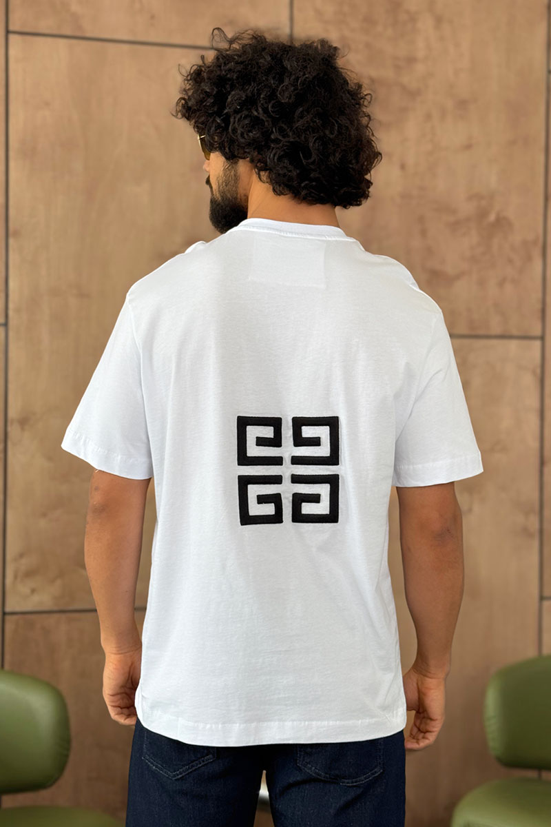 Givenchy Белая оверсайз футболка embossed logo