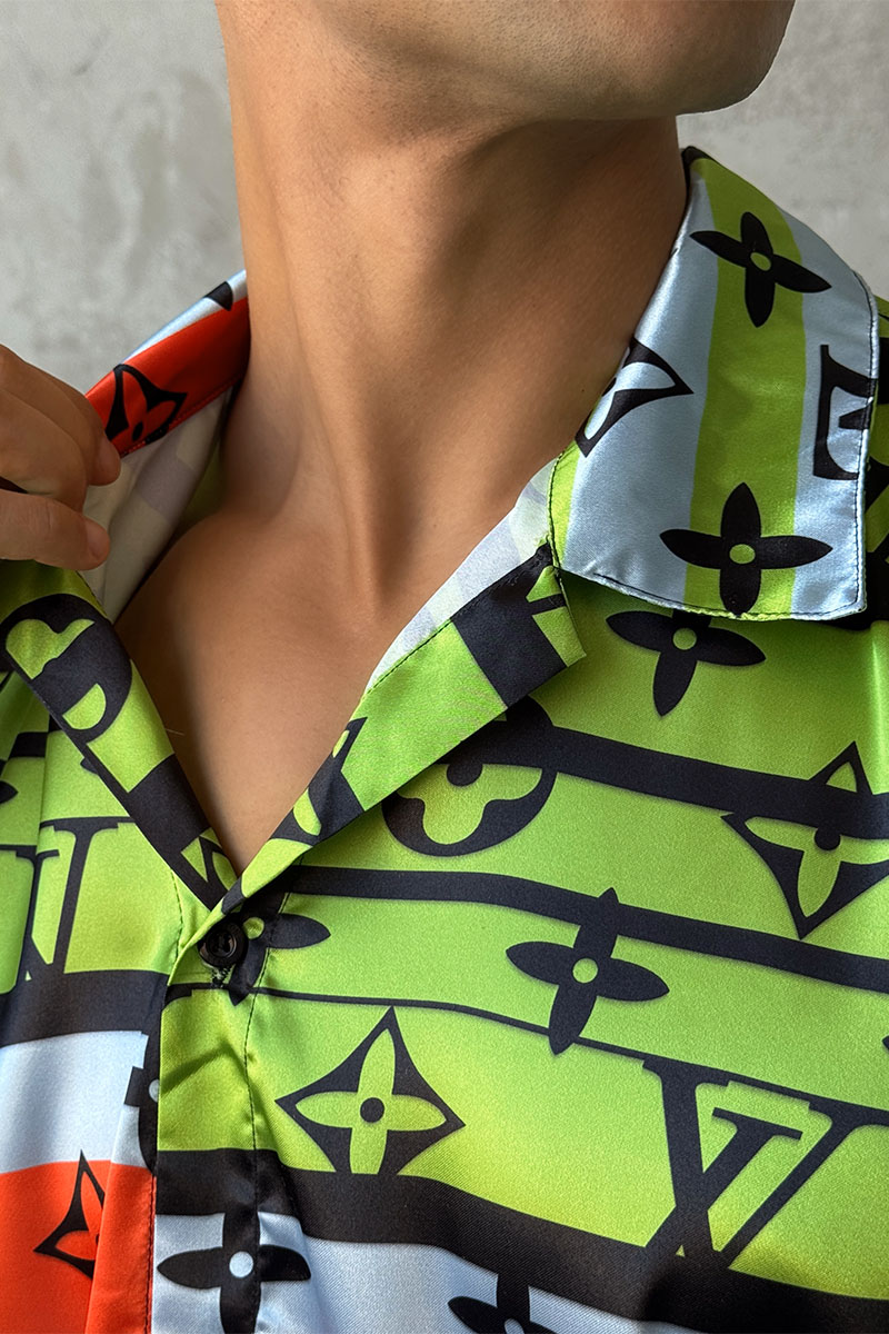 Lоuis Vuittоn Брендовая мужская рубашка Monogram All-over