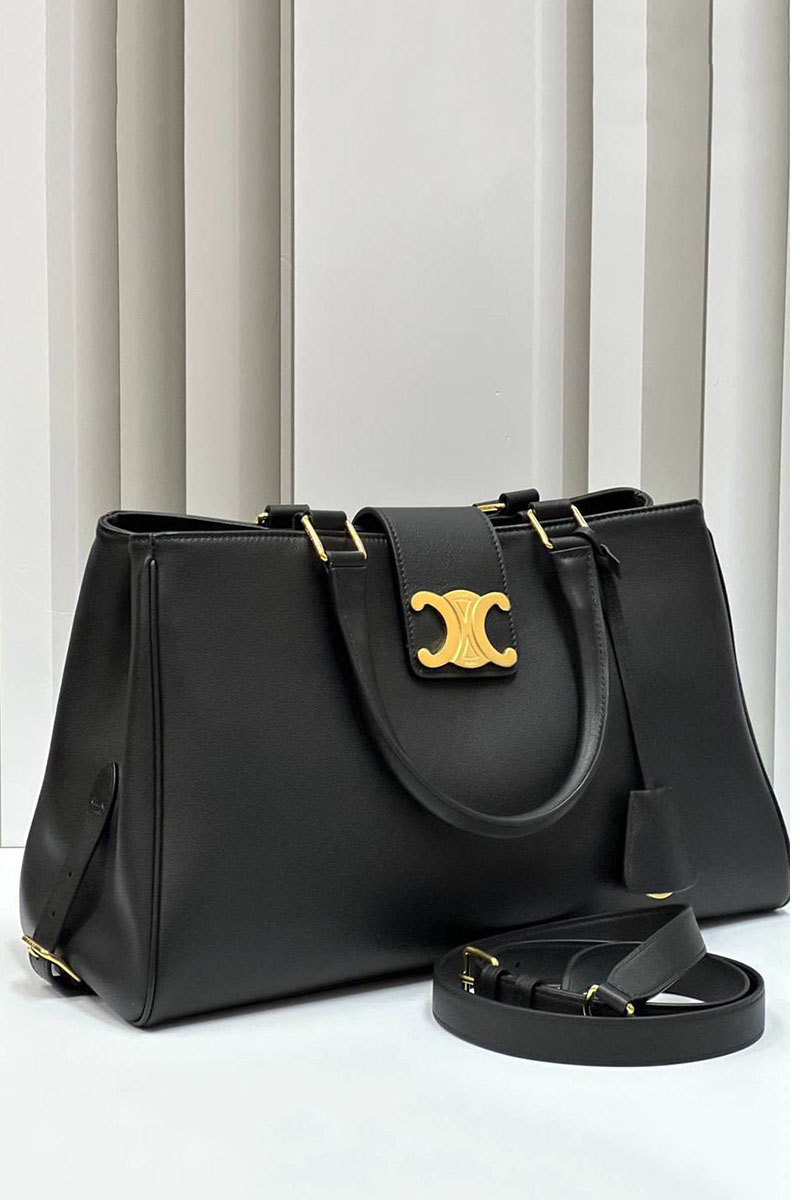 Celine Женская сумка Appoline Medium Premium 37.5x22x16 см - Black