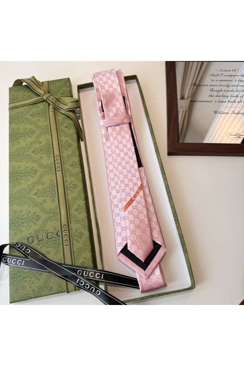 Gucci Галстук GG Monogram premium 146x7 см - Pink