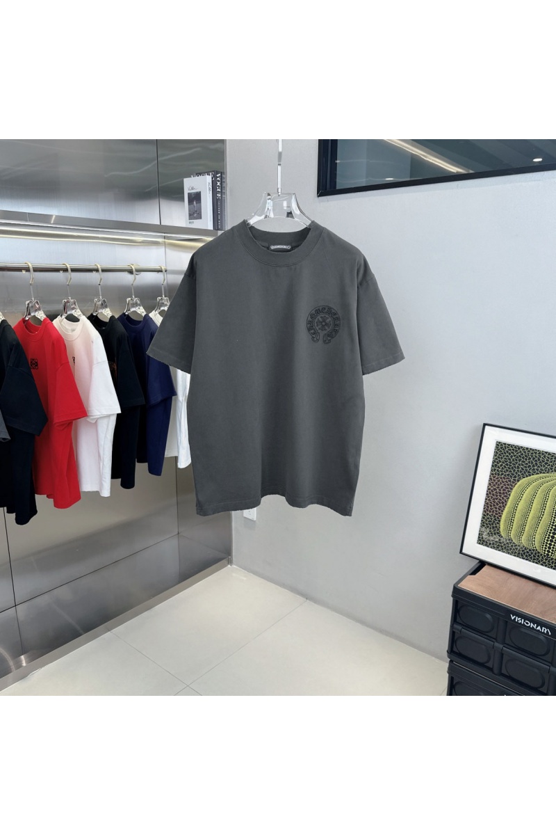 Chrome Hearts Серая оверсайз футболка Premium