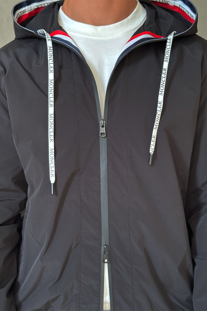 Moncler Чёрная ветровка Carles logo-patch