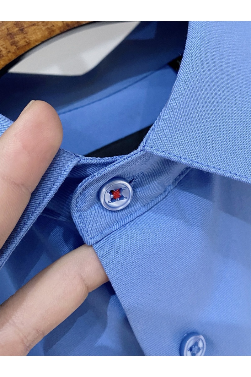 Kiton Мужская синяя рубашка premium