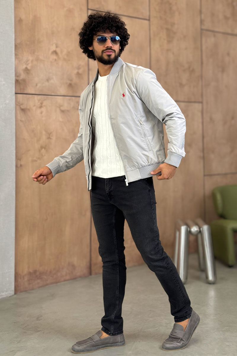 Polo Ralph Lauren Мужской серый бомбер 